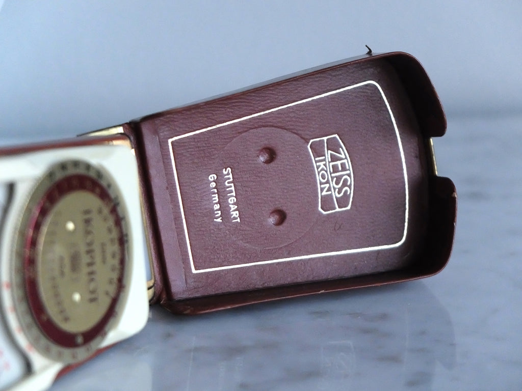 Zeiss Ikon Ikophot Selenium Light Meter w/ Leather Case & Fob