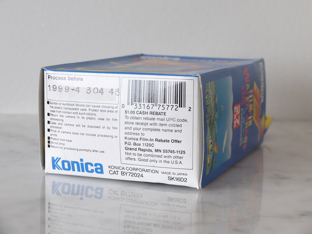 Konica Waterproof 35mm Disposable Film Camera, 27 Exposures