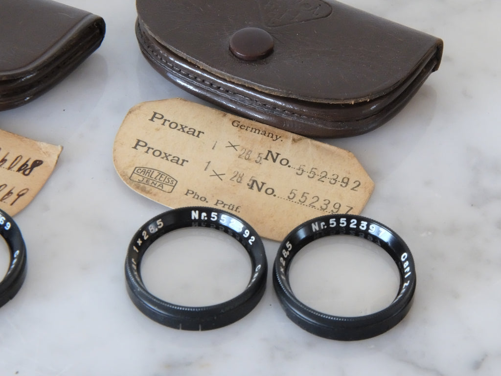 Rollei Proxar 1 & 2 Close-Up Filters w/ Leather Cases