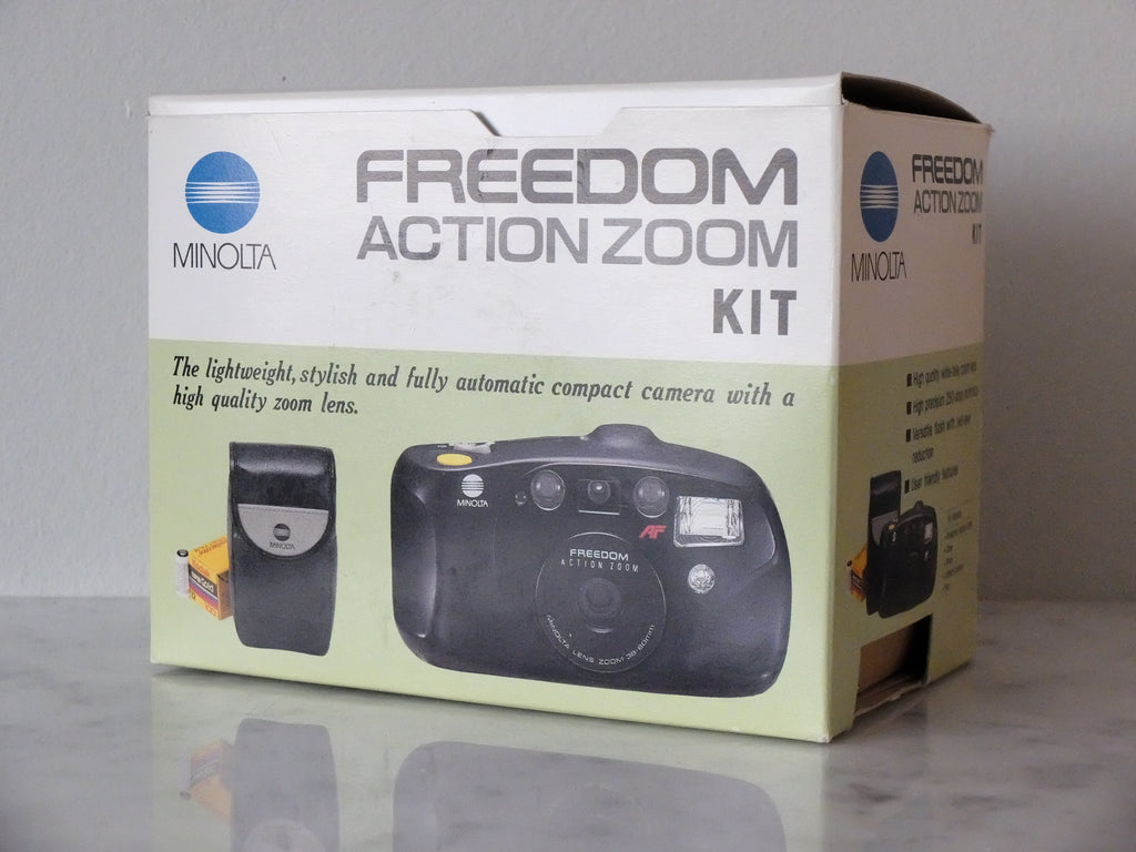 Minolta Freedom Action Zoom w/ Box, Case & Film