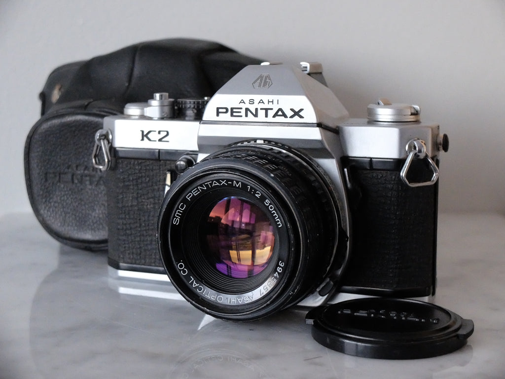 Pentax K2 & SMC 50mm f2 w/ Front Cap, Case & Battery