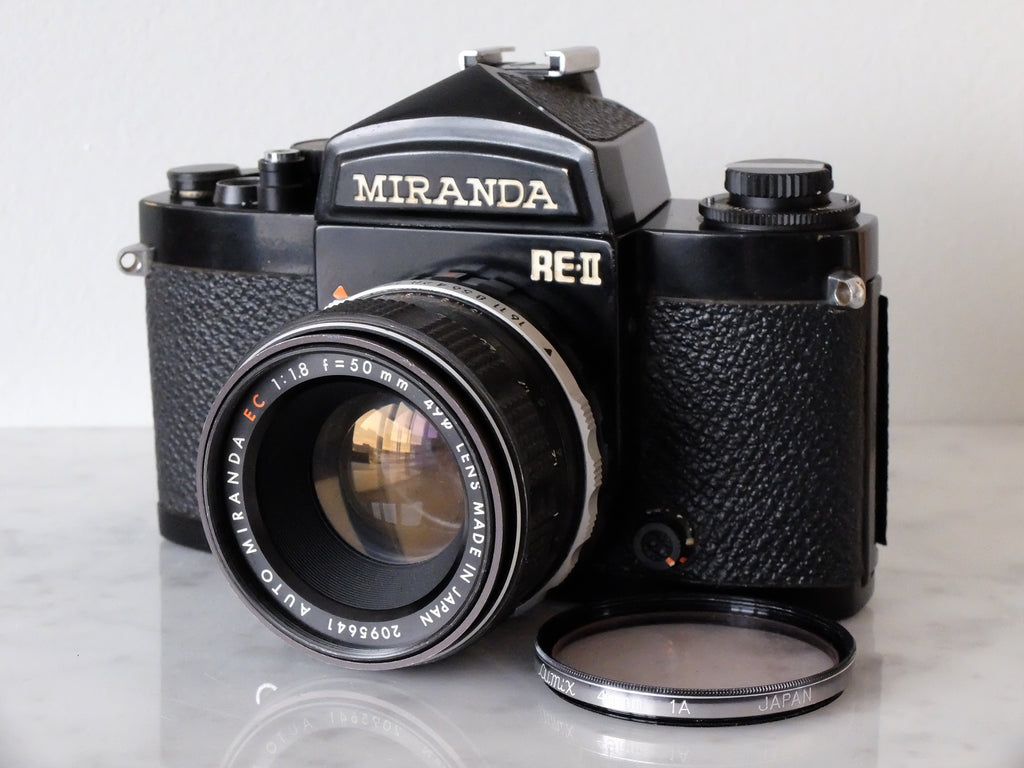 Miranda REII & 50mm f1.8 w/ Filter, Half Case & New Seals